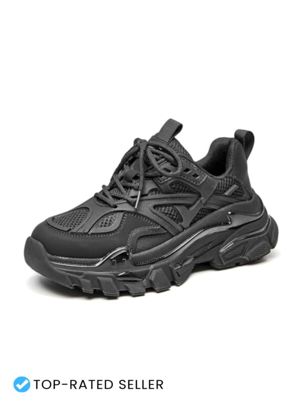 Chunky Platform Sneakers Lace-Up Mesh Women Fashion Shoes